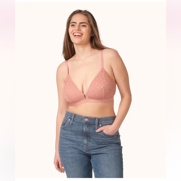 Lively Other - Lively Busty Bralette Shell Pink Lace Bra Adjustable Straps